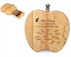 Engraved Apple Shaped Cheeseboard