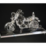 crystal motorcycle engraved