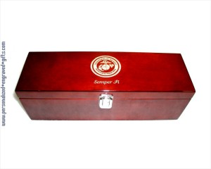 Engraved Wine Bottle Gift Box with Piano Finish